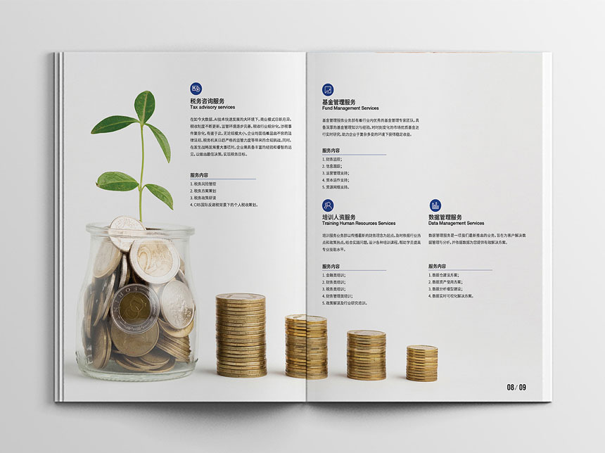 金融服务公司画册设计_财务公司宣传册设计制作欣赏